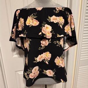 Almost Famous Floral Off Shoulder Top 2X